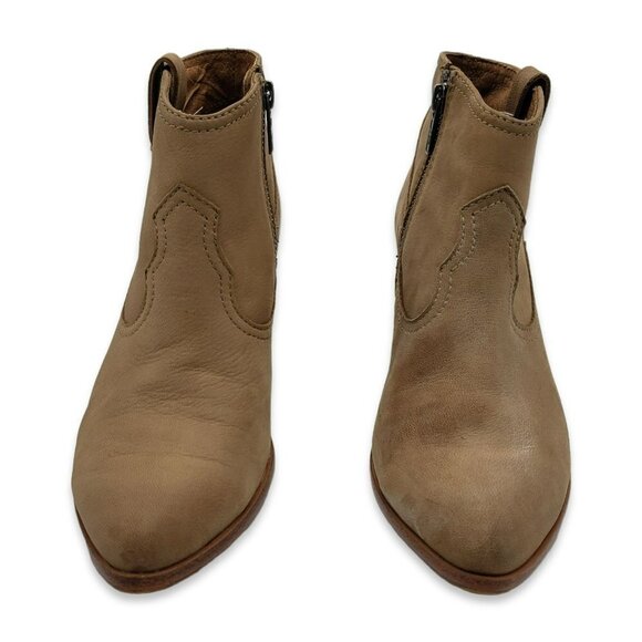 Frye Reina Ankle Bootie Womens 6.5 Brown Leather Western‎ Zipper - Picture 3 of 10
